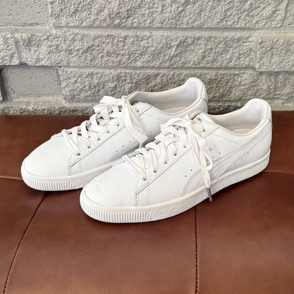PUMA Clyde Core L Foil UNISEX Sneakers 364670 Casual Shoes White/Silver